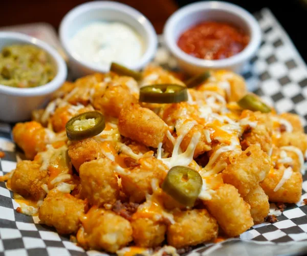 Loaded tater tots appetizer special at The Morrissey House